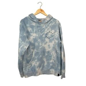 Cloak Men's Hoodie Sweatshirt Living Colour Small Cloud Sky Blue Rainbow